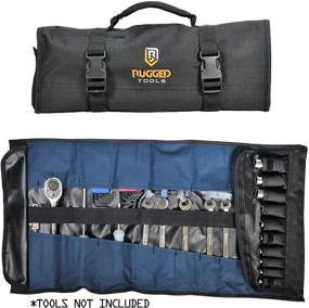 img 2 attached to 🛠️ Rugged Tool 32 Pocket Tool Roll Organizer - Ultimate Wrench & Tool Pouch Solution - Ideal for Electricians, HVAC, Plumbers, Carpenters, Mechanics - Includes 10 Socket Pouches - Roll Up Tool Bag