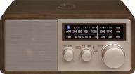 📻 sangean wr-16se 45th anniversary dark walnut wooden cabinet radio with bluetooth, am/fm, aux-in, usb phone charging, and rose gold face plate logo