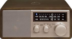 img 4 attached to 📻 Sangean WR-16SE 45th Anniversary Dark Walnut Wooden Cabinet Radio with Bluetooth, AM/FM, Aux-in, USB Phone Charging, and Rose Gold Face Plate