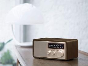 img 2 attached to 📻 Sangean WR-16SE 45-й Юбилей темный ореховый радиоприемник с Bluetooth, AM/FM, Aux-in, USB-зарядкой телефона и розовой золотой передней панелью.