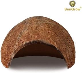 img 3 attached to 🥥 SunGrow Betta Fish Cave: Coconut Shell Habitat for Resting, Breeding & Hideout