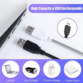 img 3 attached to 💡 Efficient Dimmable USB LED Light for Laptop Keyboard - Flexible Gooseneck Lamp with Touch Switch for Reading Book - Black & Silver