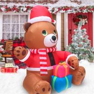 🎅 large outdoor christmas yard decorations: blow up xmas inflatables, teddy bear by happythings! логотип