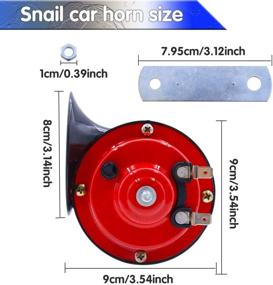 img 3 attached to 🔊 Супер громкая 12v водонепроницаемая двойная гудок для автомобилей, мотоциклов, велосипедов - набор из 2 штук