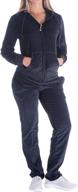 cozy up this winter with our women's 2 piece sweatsuit set – fleece sherpa lined zip-up hoodie and jogger tracksuit logo