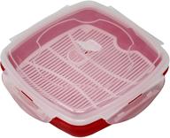 exultimate red vented microwave steamer: 🍚 bpa free steamer for vegetables, rice, and fish логотип