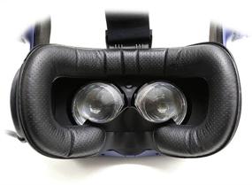 img 1 attached to 🎮 TamBee Замена поролонового лицевого уплотнителя HTC Vive PRO с чехлом из PU-кожи для HTC Vive PRO VR - Комплект из 2 шт. лицевых подушек.