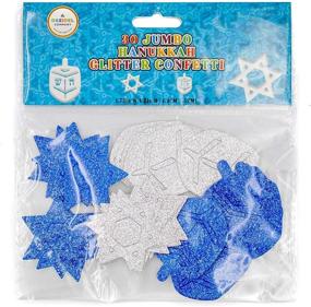 img 2 attached to 🌟 Jumbo Hanukkah Glitter Confetti - Holiday Confetti - Star & Dreidel - Blue/Silver (Single)