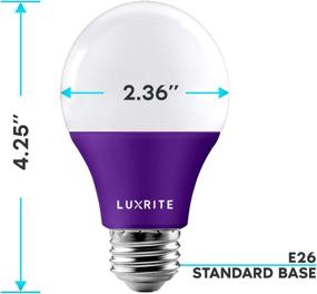 img 1 attached to 🔮 Luxrite A19 LED Purple Lighting Bulbs