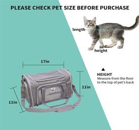 img 2 attached to Airline Approved Pet Carrier Bag for Dogs and Cats: Top Loading, Soft Travel Bag for Small Dogs and Cats
