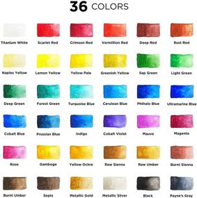 img 3 attached to Chalkola Watercolor Paint Set - 36 Rich Pigment Watercolor Tubes (12ml, 0.4oz) - Vibrant, Non Toxic Water Colors for Artists of All Levels - Painting Supplies for Adults, Kids, Beginners & Professionals