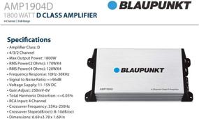 img 1 attached to Blaupunkt AMP1904D Universal Amplifier 4 Channel