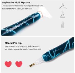 img 3 attached to 🎨 Enhance Your Handmade Embroidery Hobby with the Painting Pen in Elegant Blue