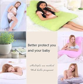 img 3 attached to 🤰 Ultimate U-Shape Pregnancy Pillow - Comprehensive Maternity Support for Back, Neck, Belly, Leg, and Hips - Green