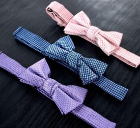 img 1 attached to 👔 Stylish Spring Notion Boy's Textured Woven Bow Tie: Finely Crafted Elegance