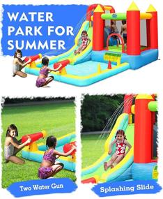 img 1 attached to 🤽 ACTION AIR Inflatable Water Slide Fun