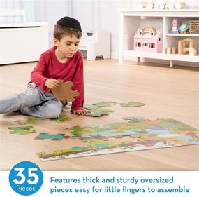 img 3 attached to Giant Floor Puzzles - Melissa & Doug Natural Design for Engaging Puzzle Fun!