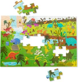 img 4 attached to Giant Floor Puzzles - Melissa & Doug Natural Design for Engaging Puzzle Fun!