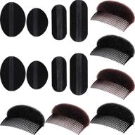 💁 14-piece bump it up volume hair base set: styling insert, braid tool, comb clip, sponge bun, hair pad accessories for women and girls - diy hairstyle logo