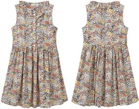 img 2 attached to Floral Sleeveless Sundress for Girls - Maoo Garden Clothing Collection