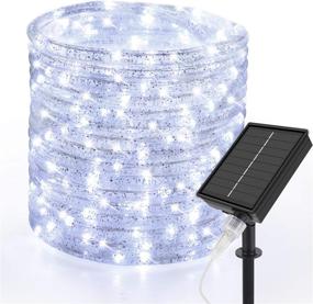 img 4 attached to 🌟 Speclux Solar Rope String Lights: 33ft 200LED Cool White Fairy Lights with 8 Lighting Modes - Perfect for Patio, Garden, and Party Decor