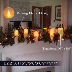 img 3 attached to 🕯️ Enhance Your Ambience with 5plots 10 PCS Flickering Flameless Candles: Battery Operated LED Pillars with Timers & Remote Control