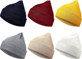 img 4 attached to Multi Color Beanies Comfortable Cold Proof Multicoloured Sports & Fitness for Running