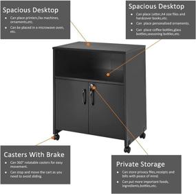 img 1 attached to Cabinet Wheels Lateral Storage Printer