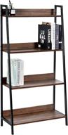 📚 deilaly 4-tier ladder shelf: multi-purpose industrial bookcase for home, office, and living spaces logo