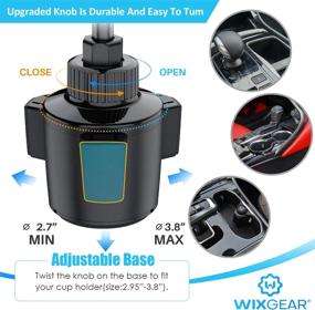 img 2 attached to 📱 WixGear Cup Phone Holder for Car - Adjustable Automobile Cup Mount for Smartphones with 360° Rotation