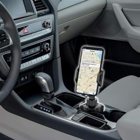 img 3 attached to 📱 WixGear Cup Phone Holder for Car - Adjustable Automobile Cup Mount for Smartphones with 360° Rotation