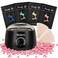 🏻 women's waxing kit - madors hair removal wax warmer machine for brazilian eyebrow bikini armpit leg waxing - includes hard wax beads logo