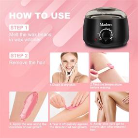 img 1 attached to 🏻 Women's Waxing Kit - Madors Hair Removal Wax Warmer Machine for Brazilian Eyebrow Bikini Armpit Leg Waxing - Includes Hard Wax Beads