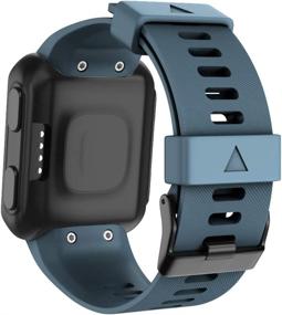 img 3 attached to 🏃 Meifox Cyan Silicone Replacement Bands for Garmin Forerunner 35 Watch - Compatible and Optimized for Enhanced Performance