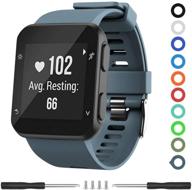 🏃 meifox cyan silicone replacement bands for garmin forerunner 35 watch - compatible and optimized for enhanced performance логотип