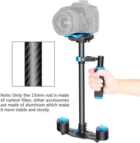 img 2 attached to 📷 Neewer Carbon Fiber Handheld Stabilizer - 24"/60cm for Canon Nikon Sony DSLR Cameras - 6.6lb/3kg Capacity