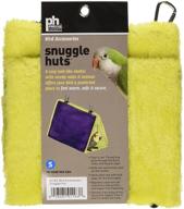 prevue pet products bpv1163 7-inch small plastic/fabric bird snuggle hut - assorted colors logo