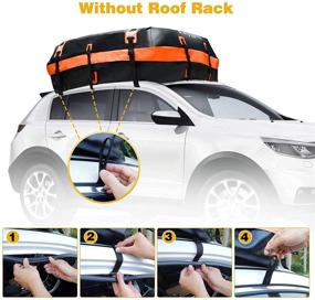 img 2 attached to 🚗 Taygeer 21 Cubic Feet Soft-Shell Waterproof Rooftop Cargo Carrier for All Cars (Side Rails/Cross Bars/No Rack) - Roofbag with Storage Bag and Protective Mat