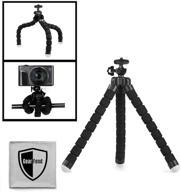 flexible universal tripod with 6.5-inch gearfend 📸 mount for enhanced camera support and microfiber cloth bonus logo