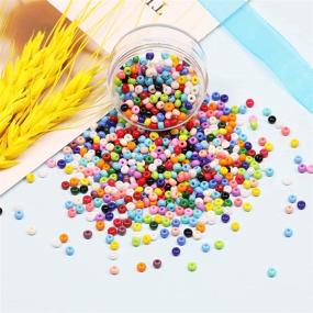 img 3 attached to 📿 BALABEAD 3mm Round Glass Seed Beads Kit - 7800pcs 24 Multicolor 8/0 Craft Seed Beads for Jewelry Making