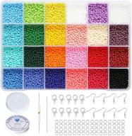 📿 balabead 3mm round glass seed beads kit - 7800pcs 24 multicolor 8/0 craft seed beads for jewelry making logo