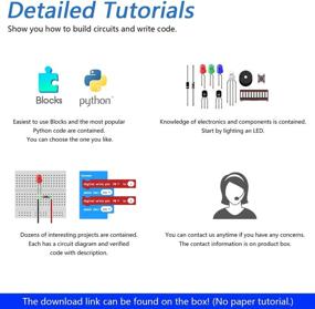 img 2 attached to 🤖 FREENOVE Ultimate Starter Kit для BBC Micro:bit (совместим с V1 и V2) - улучшенный с 305-страничным подробным руководством, 224 элементами, 44 проектами, блоками, кодом Python и безпайочной платой на хлебном борту.