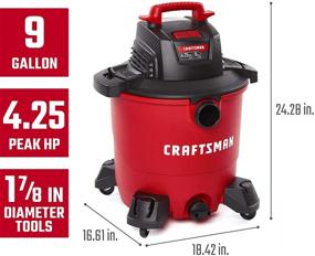 img 3 attached to 🧹 CRAFTSMAN CMXEVBE17590: Powerful 9 Gallon Wet/Dry Vac with Attachments - Shop Vacuum for Ultimate Portability