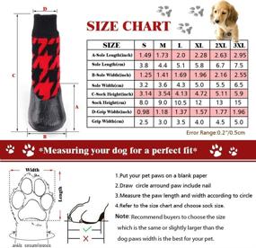 img 3 attached to 🐾 RilexAwhile Dog and Cat Non-Slip Paw Socks: Adjustable Boots Shoes for Indoor and Outdoor Use