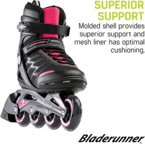 img 2 attached to 🥇 Bladerunner Advantage Pro XT Women's Adult Fitness Inline Skate - Pink and Black Inline Skates for Enhanced Performance