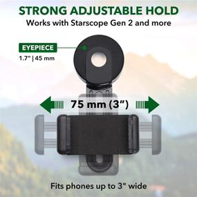 img 3 attached to 📷 STARSCOPE G2 Mount Kit - Camera Phone Adapter for Spotting Scope & Telescope. Compatible with iPhone, Android. Perfect for StarScope Gen 2 Monocular.