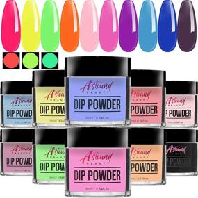 img 4 attached to 💅 Dip Powder Nail Kit - 10 Refillable Colors of Glow in The Dark Nail Dip Powder