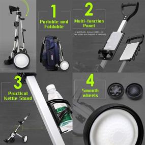 img 3 attached to 🏌️ Jaffick Golf Pull Cart: Convenient Folding Push Trolley for Golf Club Bag