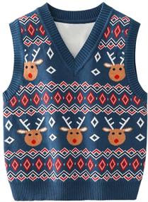 img 4 attached to Adorable Mud Kingdom Pullover Christmas 🦌 Reindeer Boys' Clothing: Festive Fashion for Little Boys!