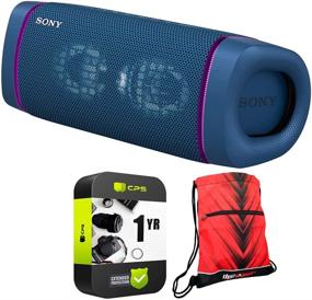 img 4 attached to Sony SRS-XB33 Portable Waterproof Bluetooth Speaker (Blue) Package with Deco Essential Drawstring Bag, Cinching Tote, Backpack + 1 Year Extended Protection Plan